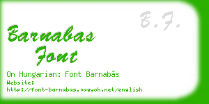 barnabas font business card