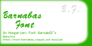 barnabas font business card